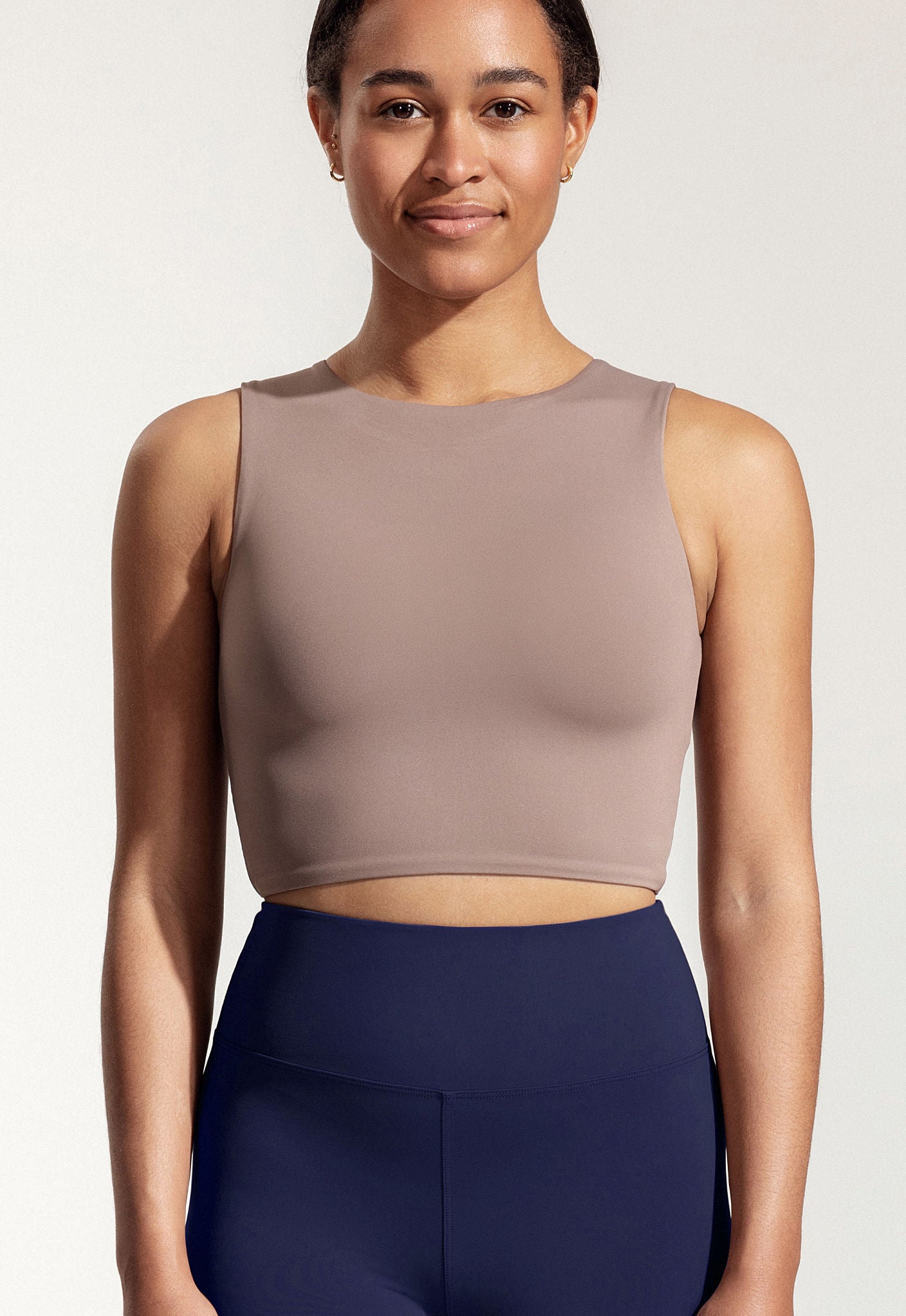 Yoga Top Amber in beige brown – Oy surf