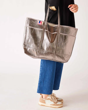 La Plage Tote-Pewter - HELLO S e p t e m b e r