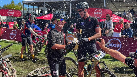 Brandon Els Welcome Blog Post - Celebrating the finish of the Absa Cape Epic Mountain Bike Race