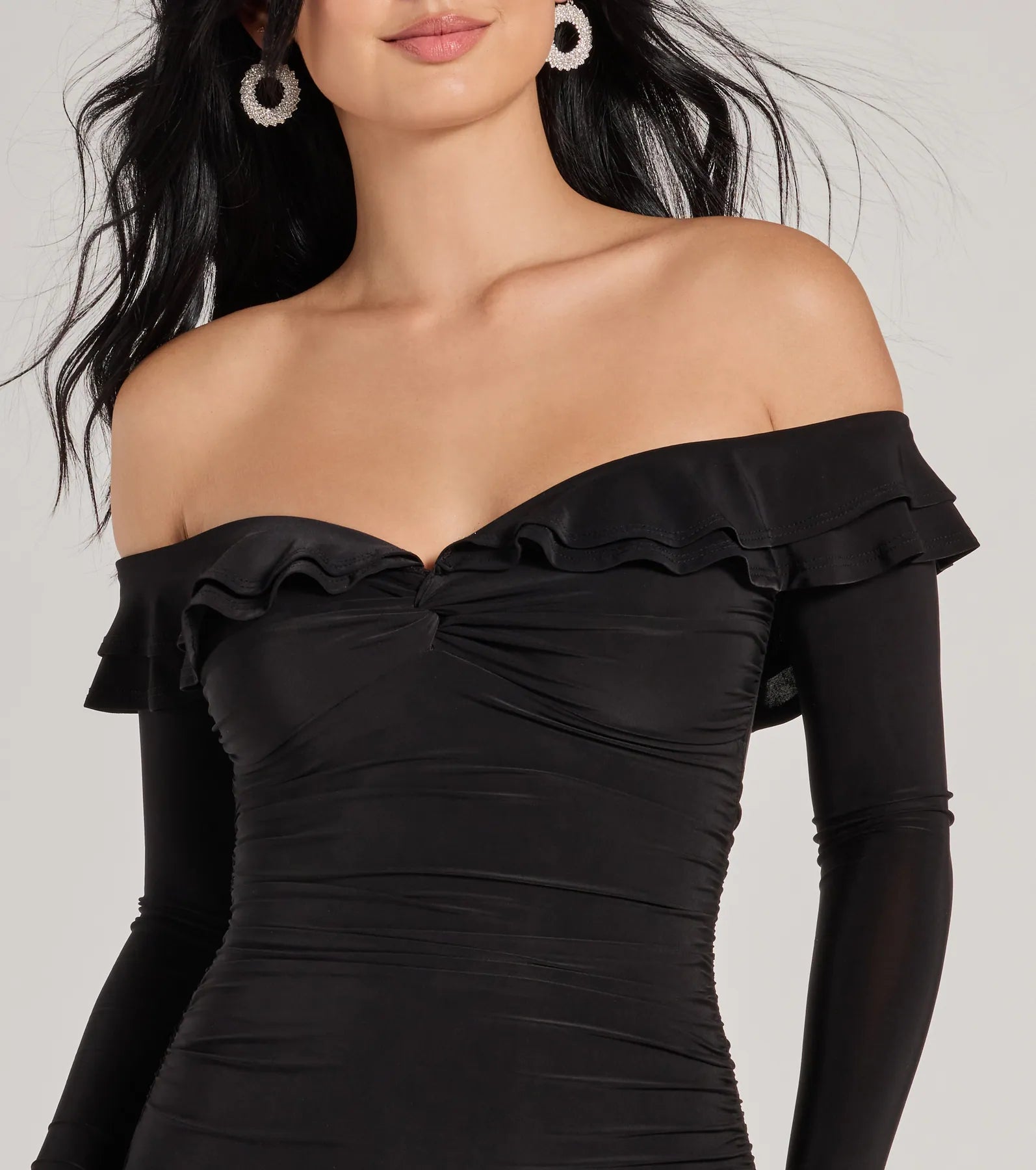 Charming Muse Off-The-Shoulder Ruffled Mini Dress - Image 4