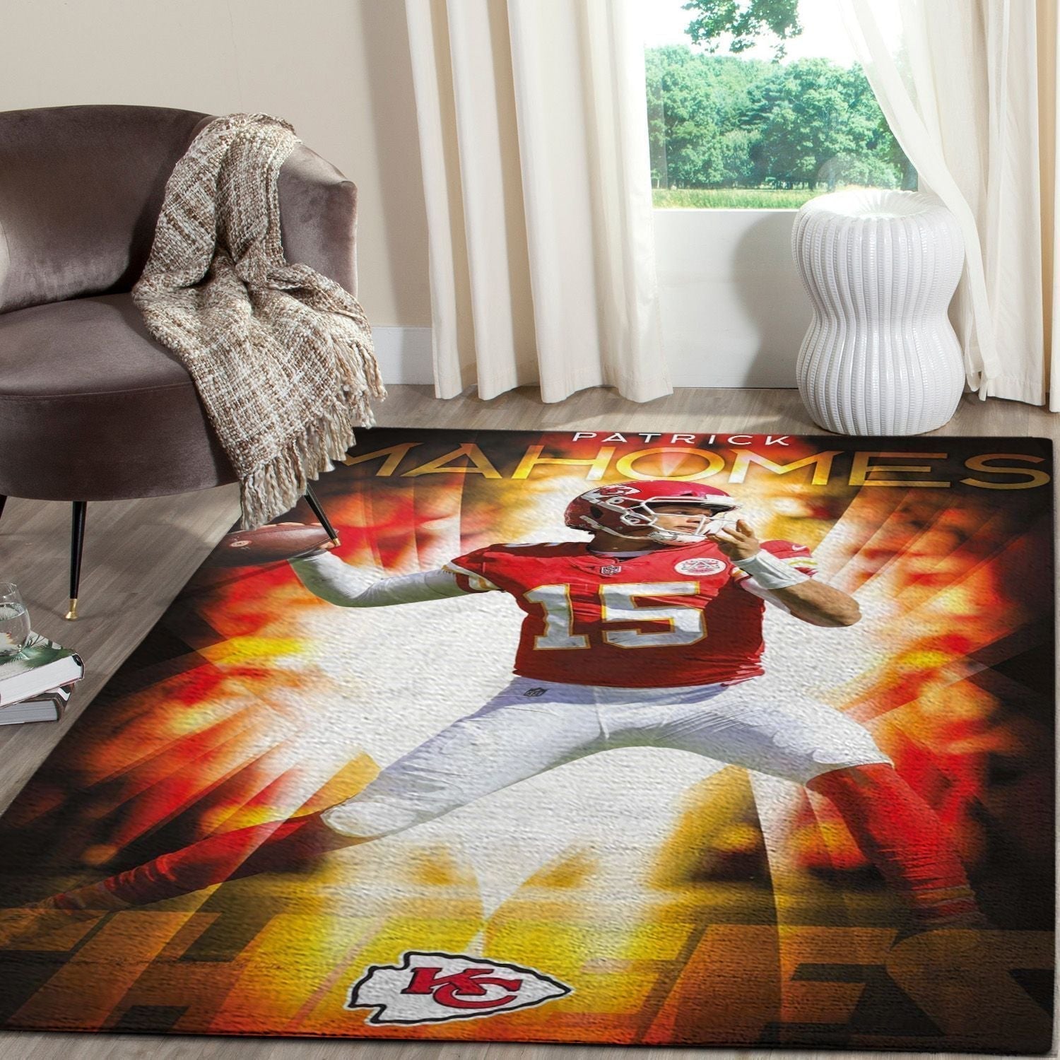 Kansas City Chiefs Football Rug