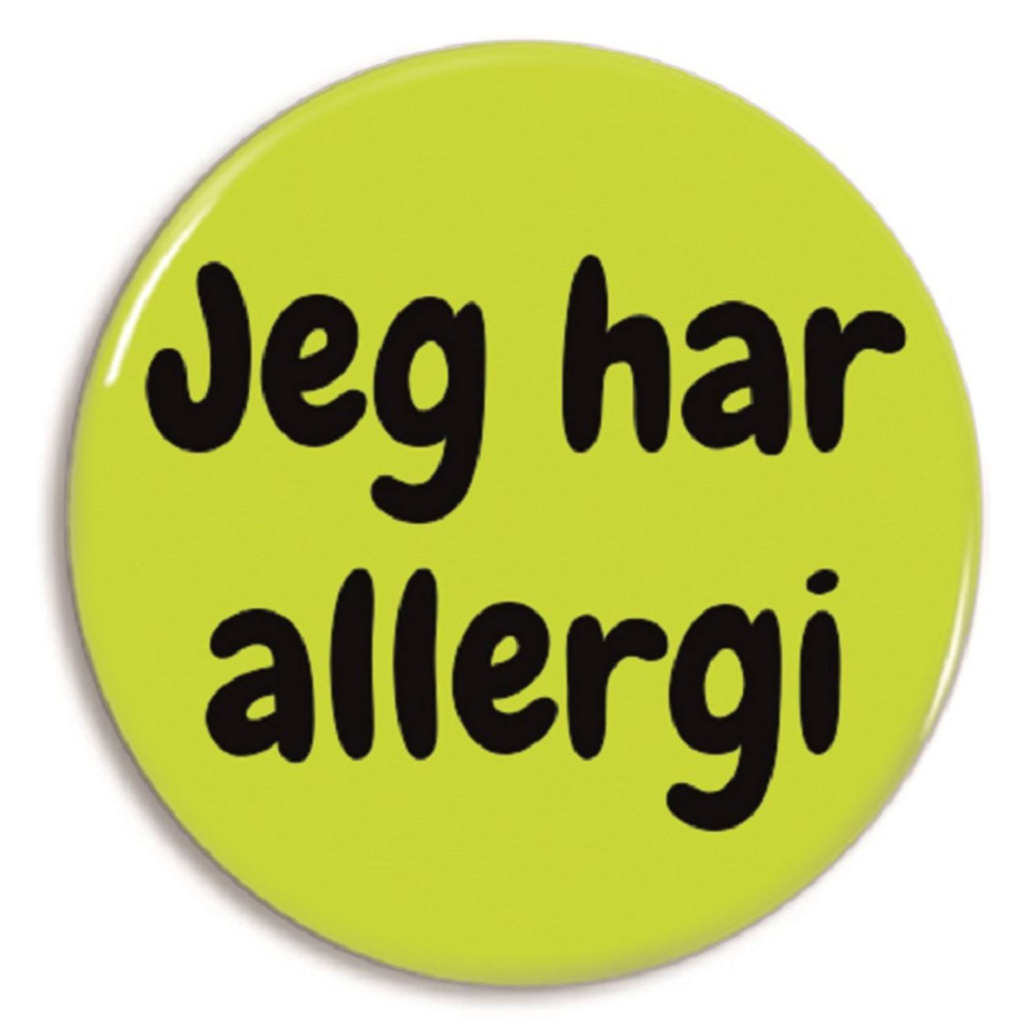 Billede af Badge 'jeg har allergi' til tøjet eller tasken - Badge fra Astma Allergi Shoppen
