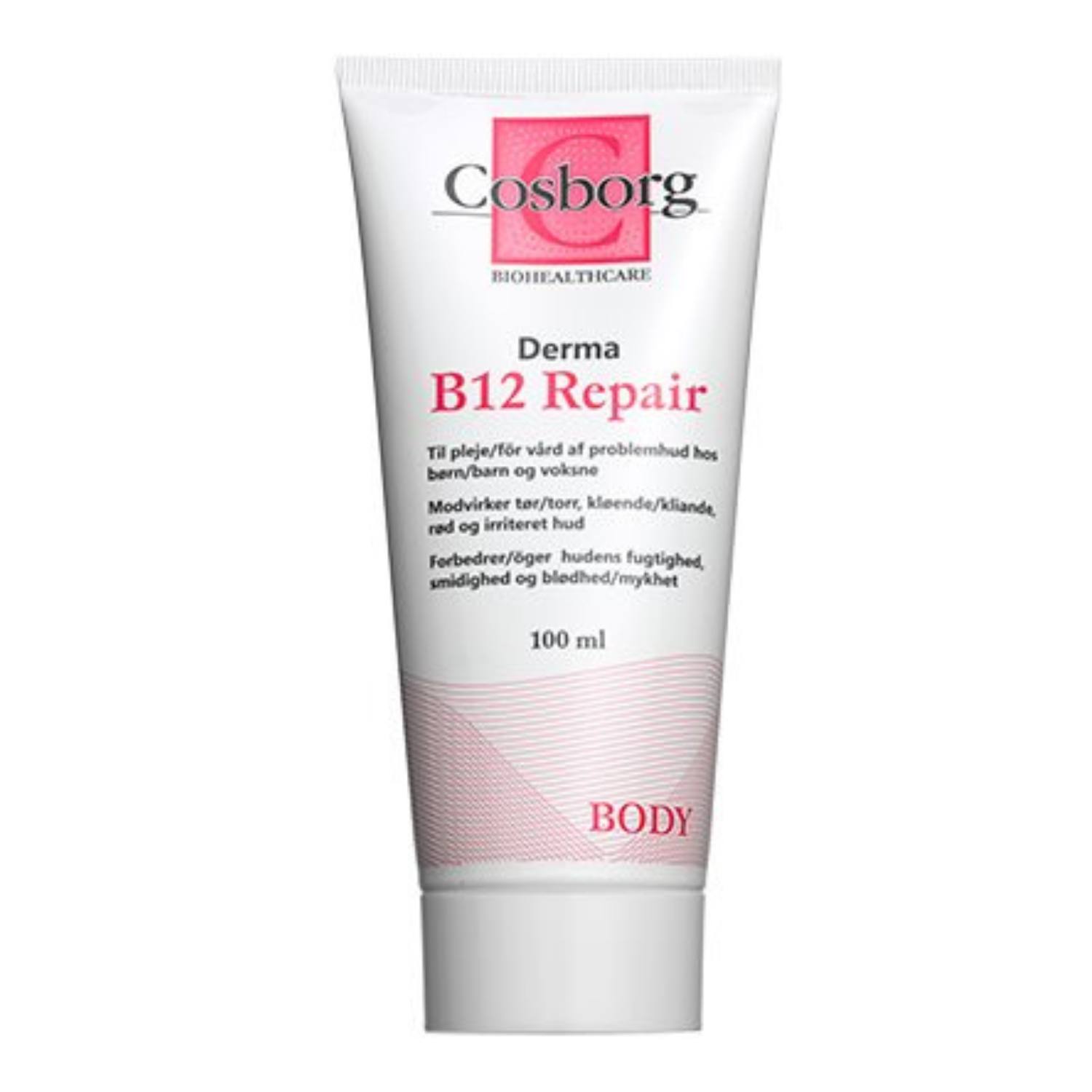 Se Cosborg Derma B12 Repair bodycream - 100 ml. hos Astma Allergi Shoppen