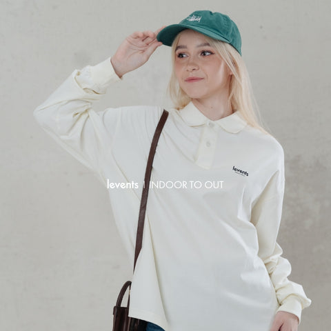 LEVENTS® | PEPPER SALT LONG SLEEVE POLO