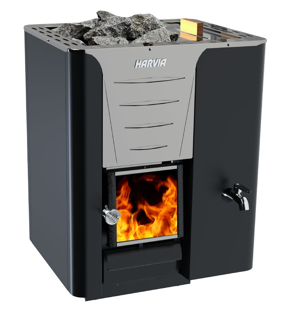 Harvia Pro Series  Sauna Wood Stove with Water Tank - The Full Fitness