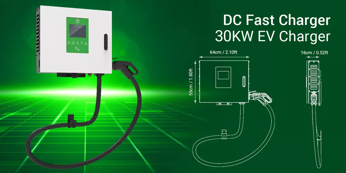 Dimension for Wall mounted DC EV Charger 30K