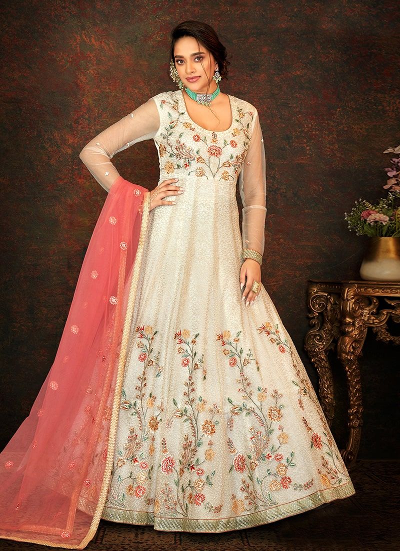 Front Open Anarkali Dress