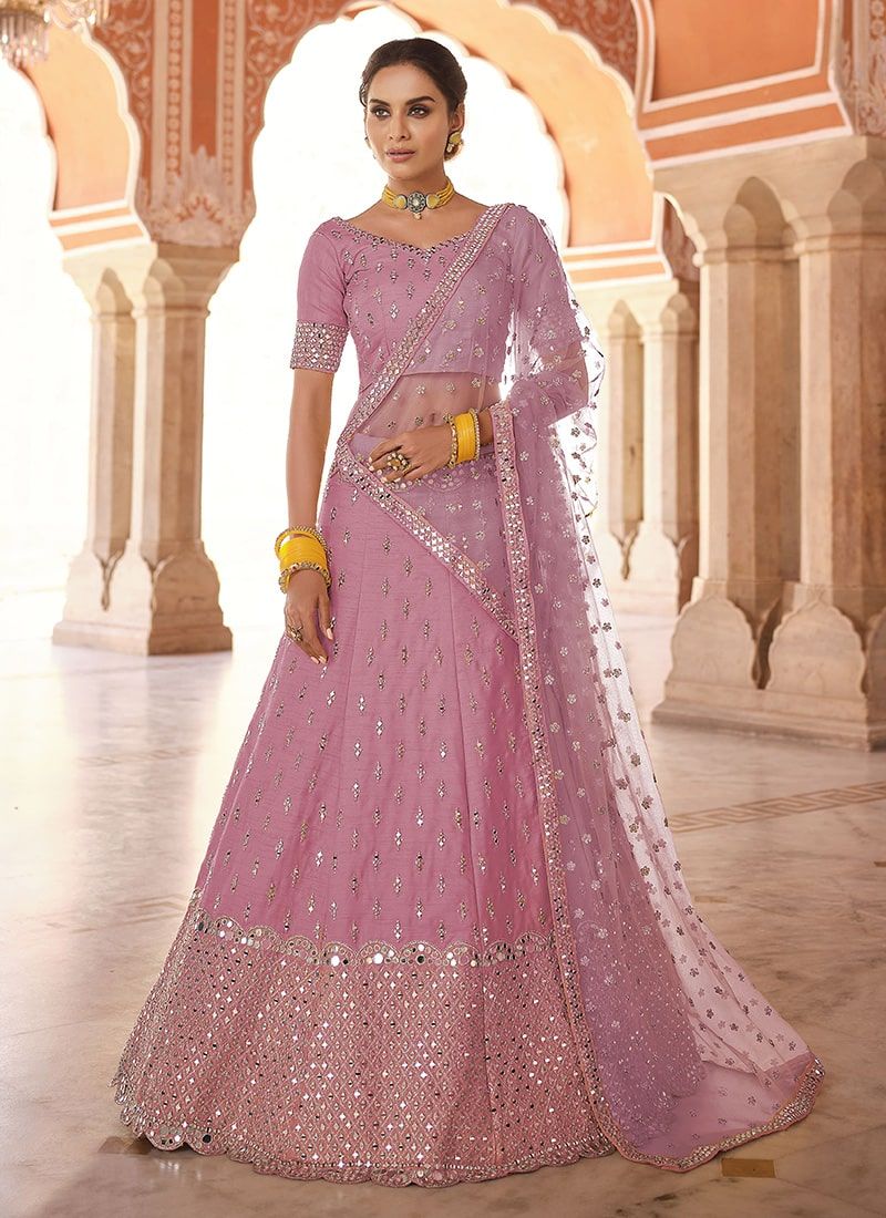 Silk lehengas For Haldi Ceremony