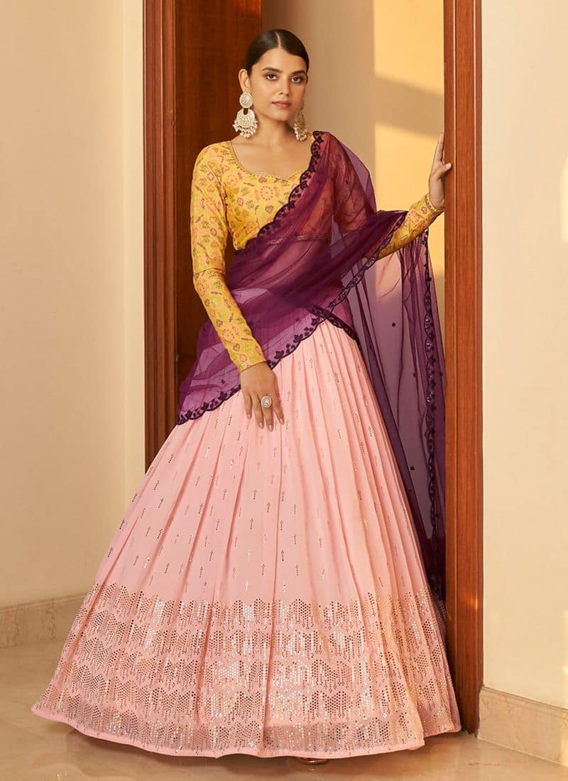 Draped Style Saree lehenga