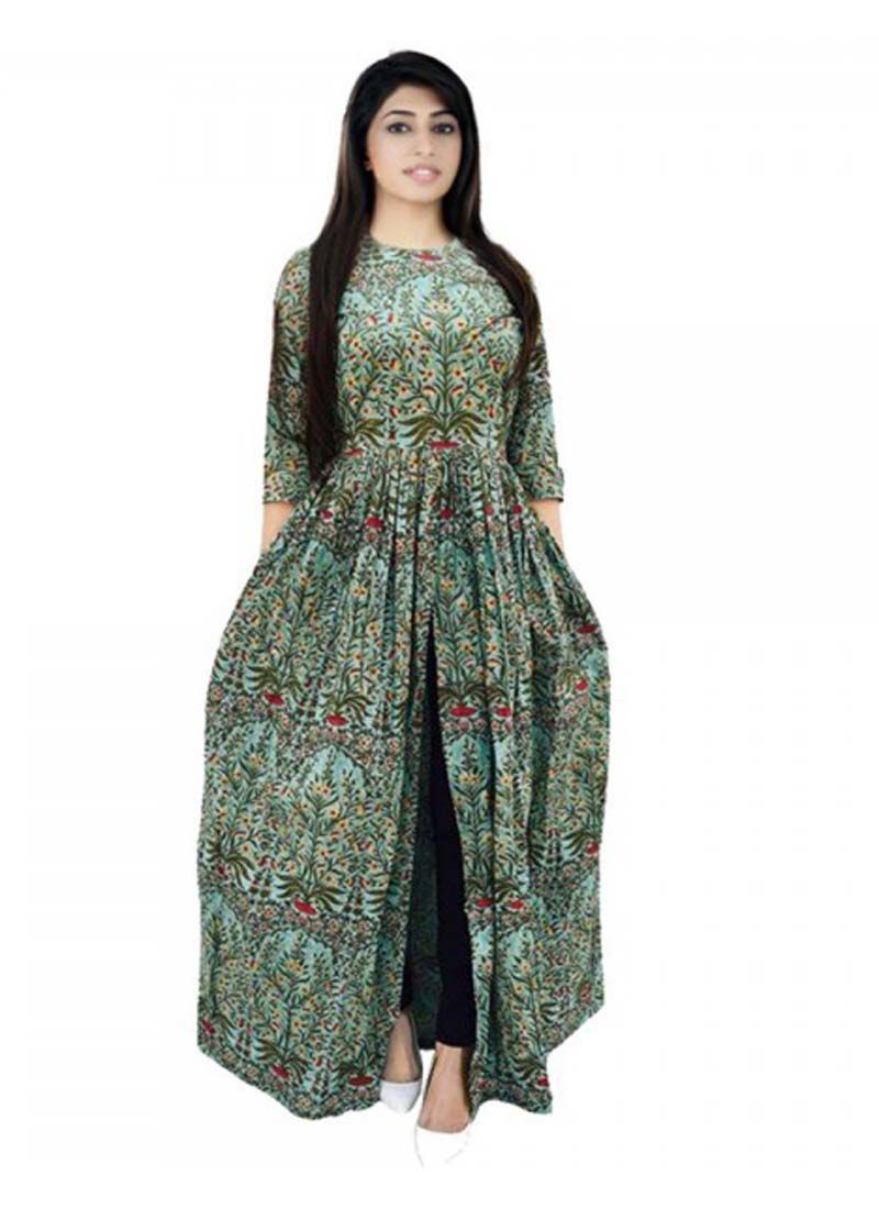 Floor length kurti design with latest style