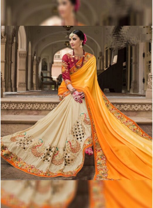 Jacket Style Half Sarees