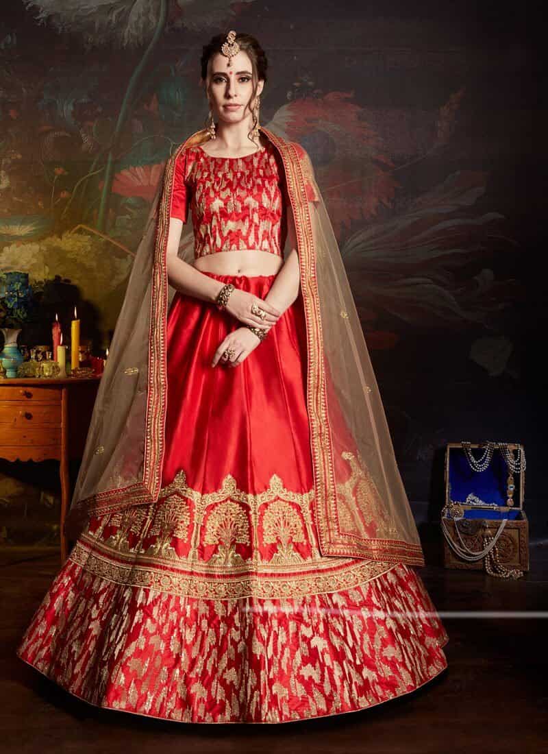 Red Bridal Lehenga