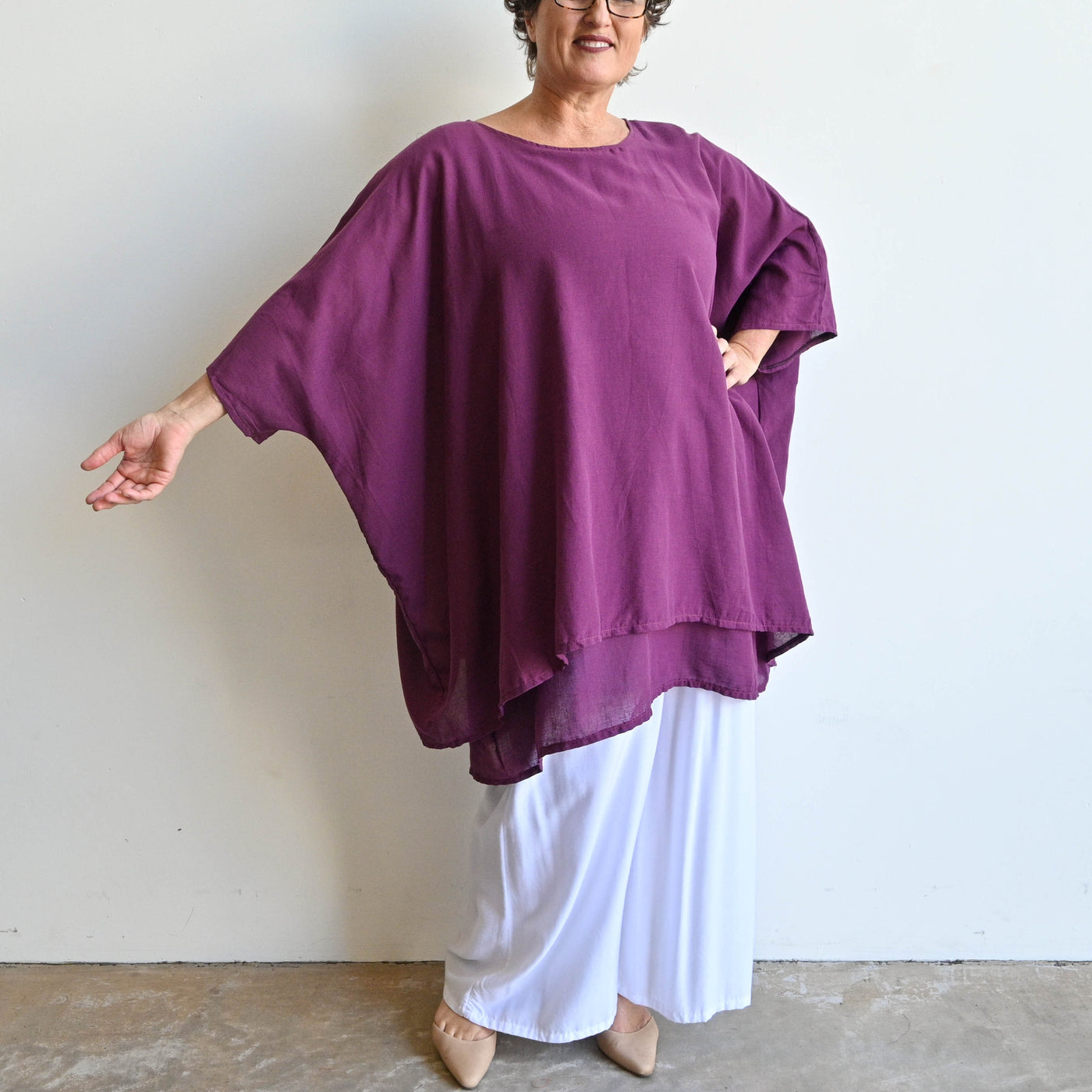 Come Fly With Me Layered Cotton Kaftan Top - KOBOMO