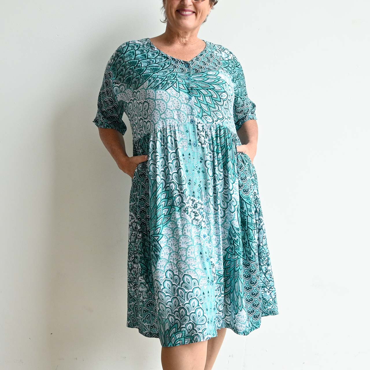 Day Tripper Summer Sundress - Peacock