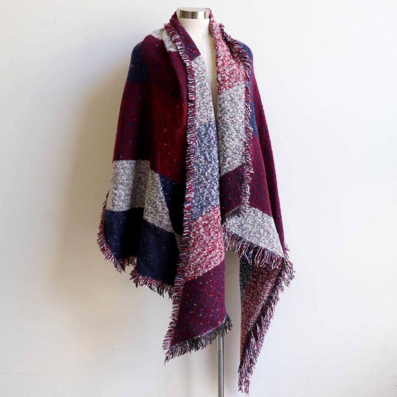 burgundy wrap scarf