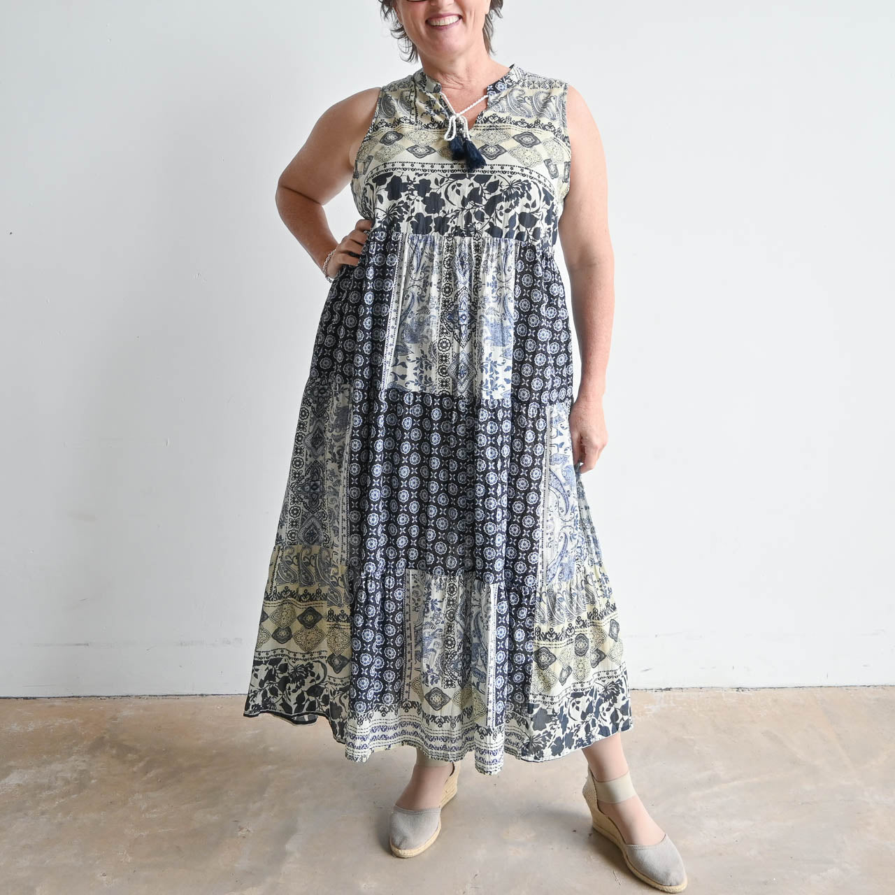 Getaway Midi Dress by Orientique - Bombay blue