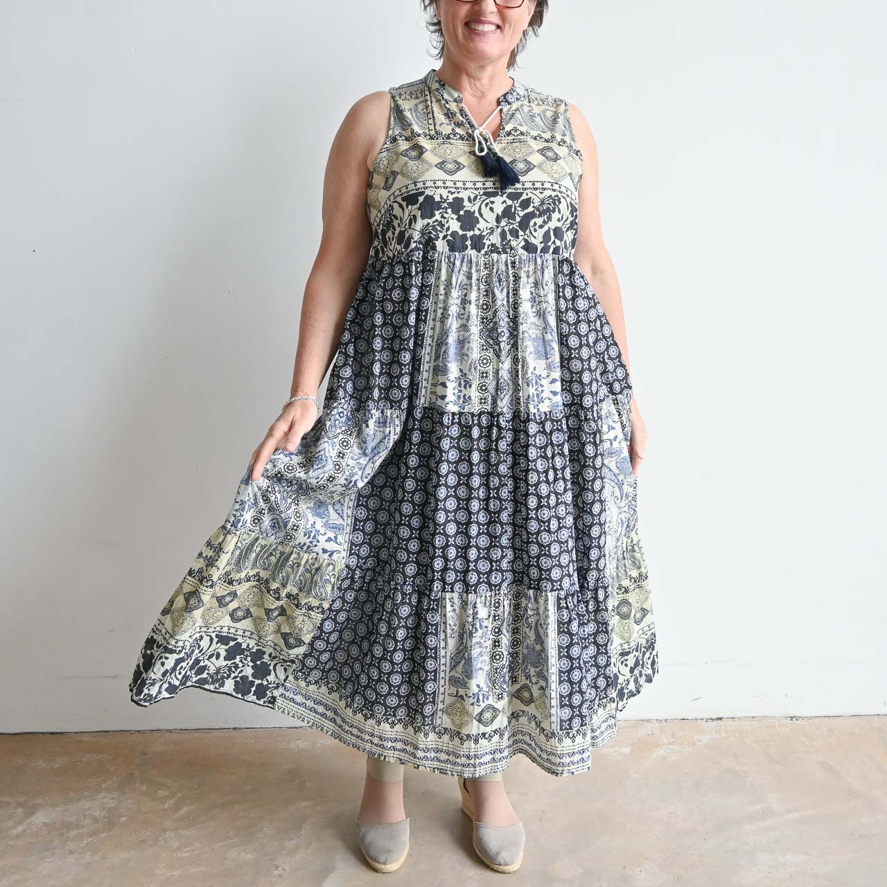 Getaway Midi Dress by Orientique - Bombay blue