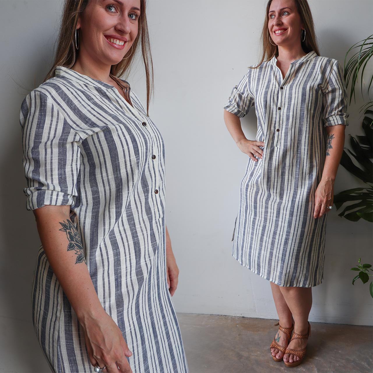 Linen Kurta Tunic Dress