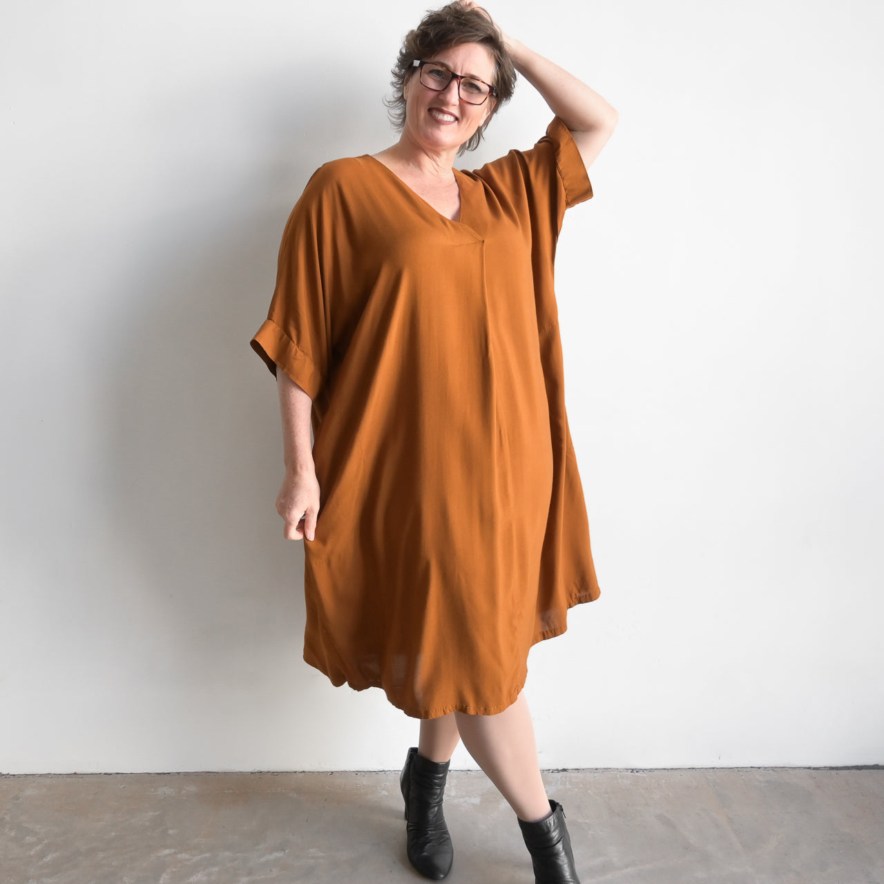 Lucy In The Sky Kaftan Dress - Almond Brown