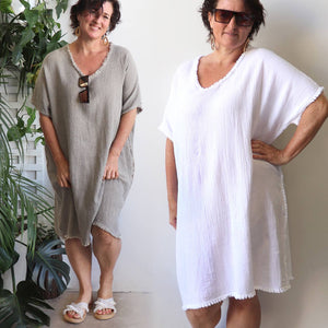 puro lino linen dress