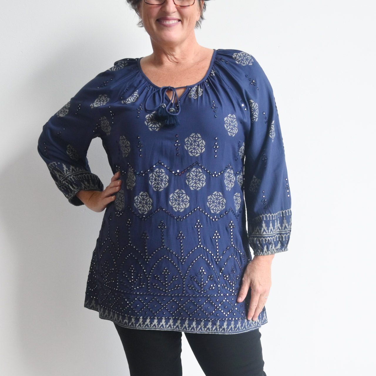 Night Sky Mirrored Tunic Top by Escape