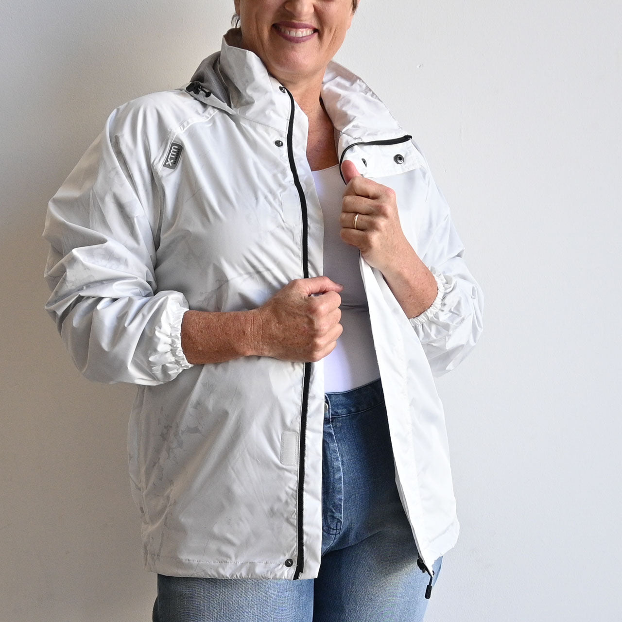 Singing In The Rain Jacket by XTM Australia - White Shadow Flower