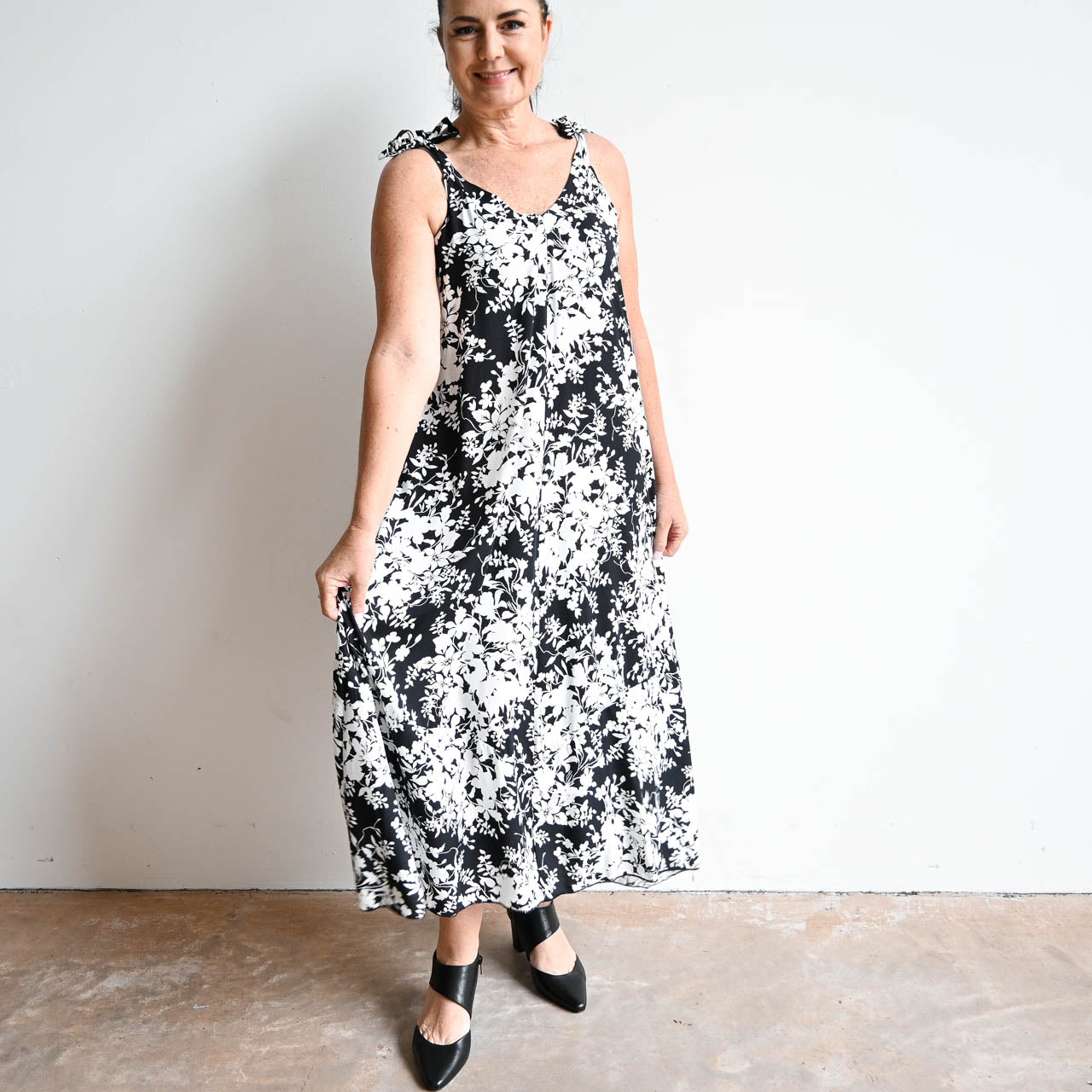 Whitsunday Pinafore Maxi Dress - Floral