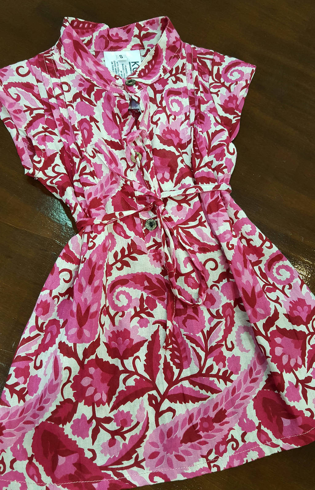 Ethical Handmade Girls Annie Cotton Summer Shirt Dress Paisley