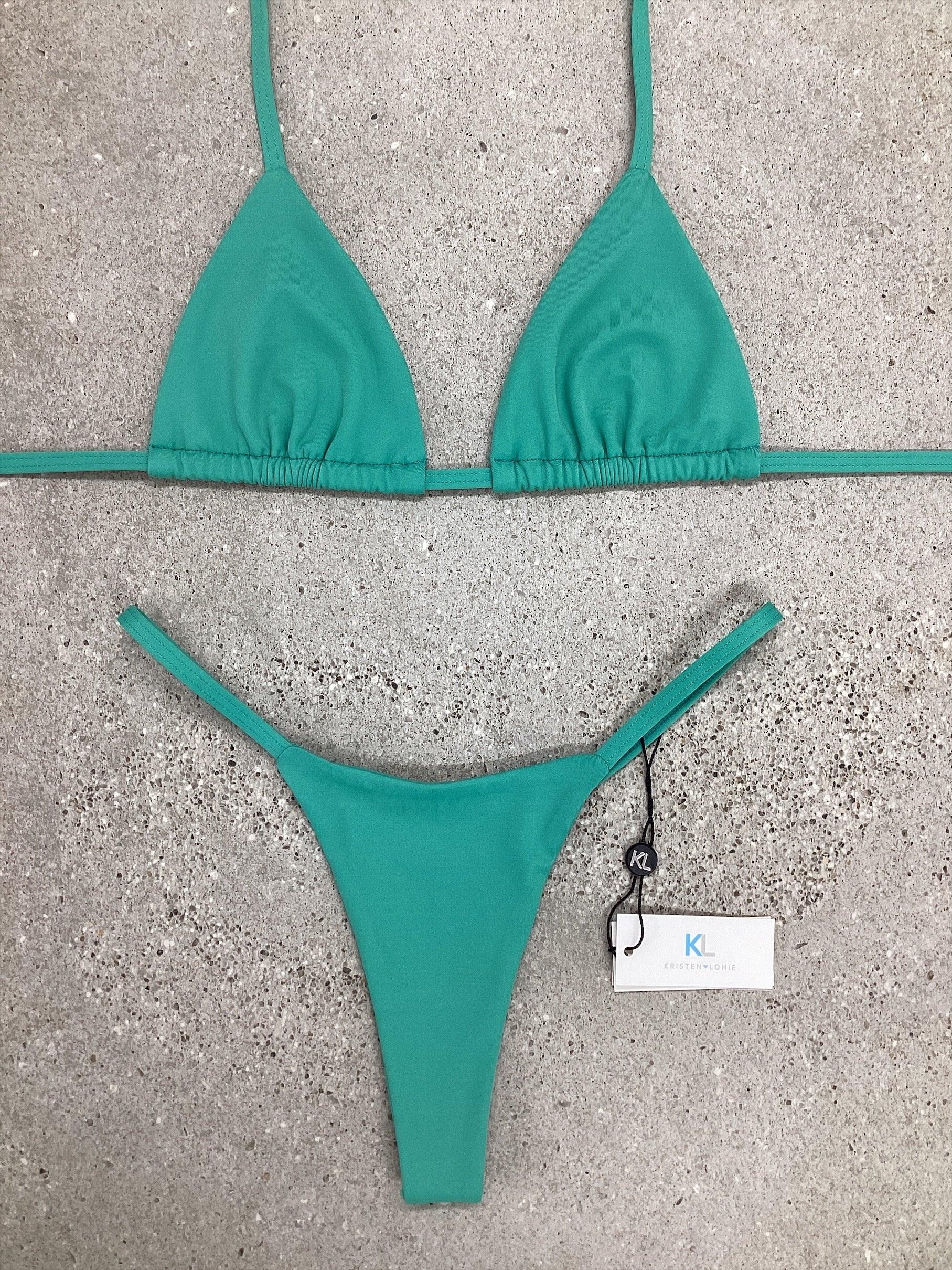 Spring Green Bikini Top - Kristen Lonie Swimwear
