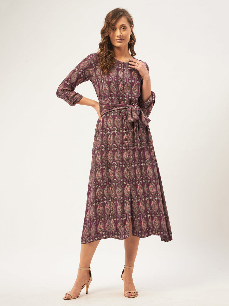 Printed Middy Dress