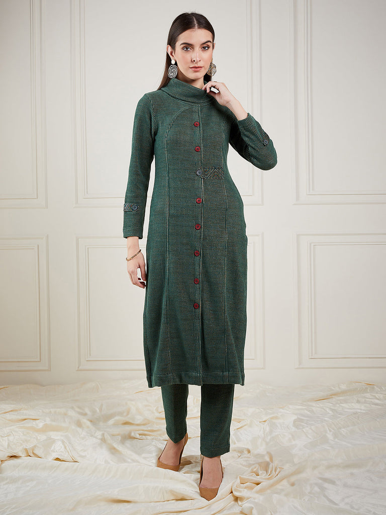 Bottle Green Kurta Set