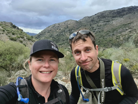 Robert en Annabelle tijdens een hike