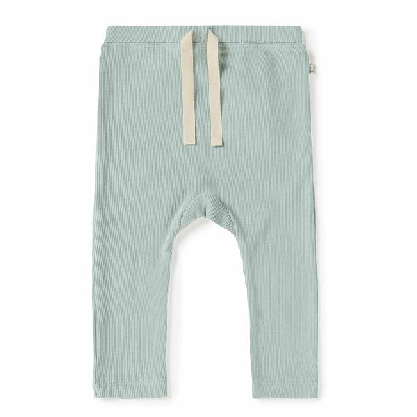 gray label, baby bloomer in blue grey + cream