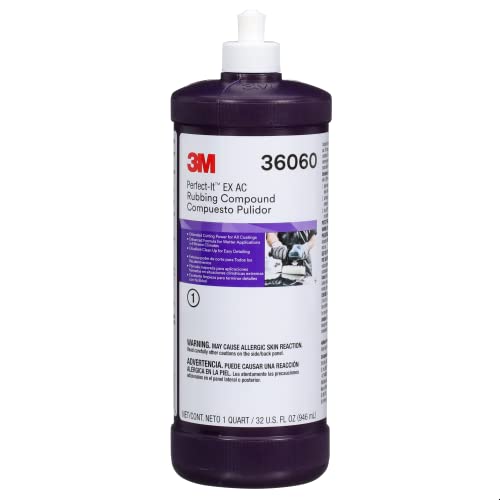 3M Rubbing Compound, 05973, Liquid Formula, High Quality, 1 qt (32 fl  oz/946 mL)
