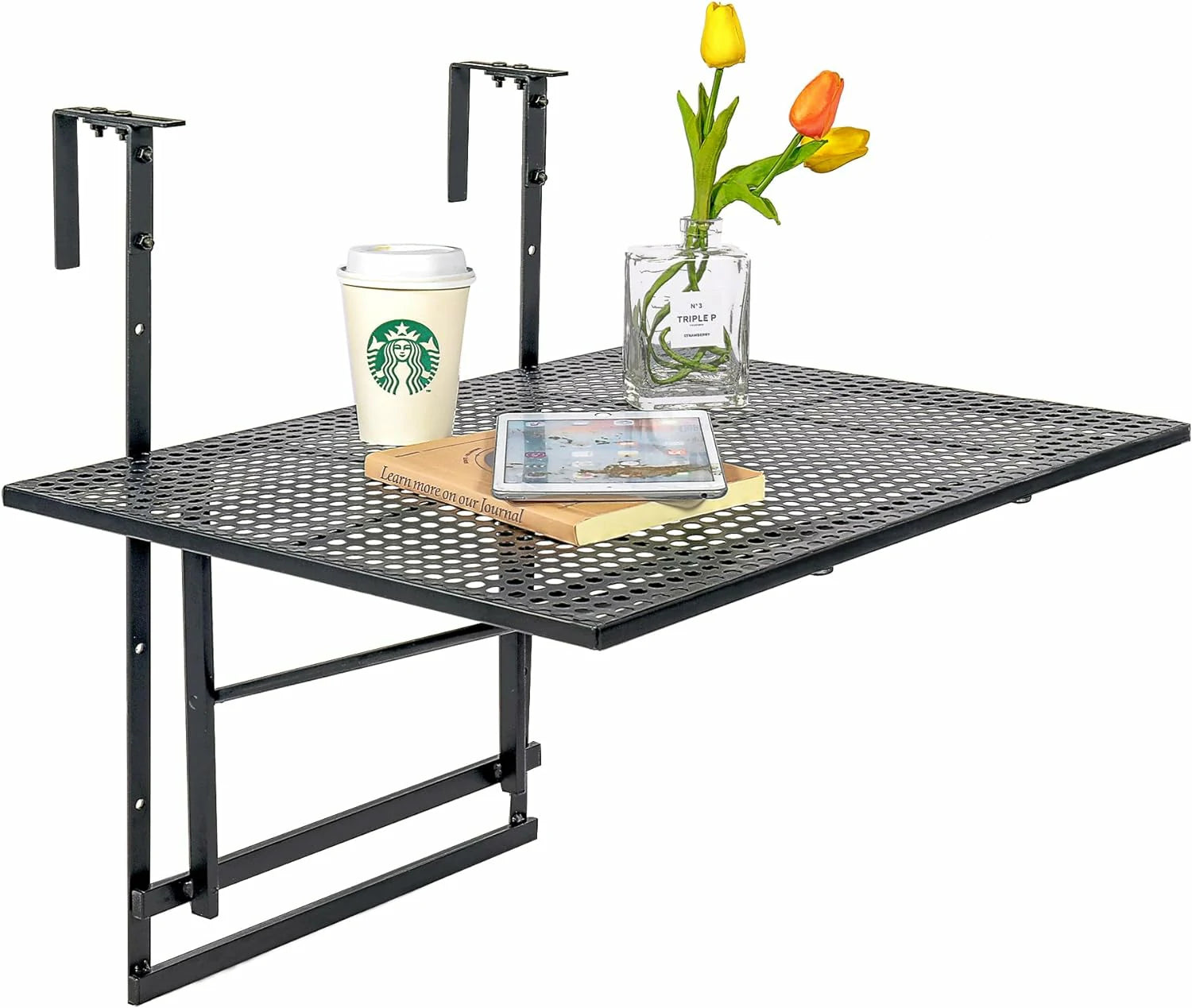 REDCAMP Folding Balcony Bar Table for Railings