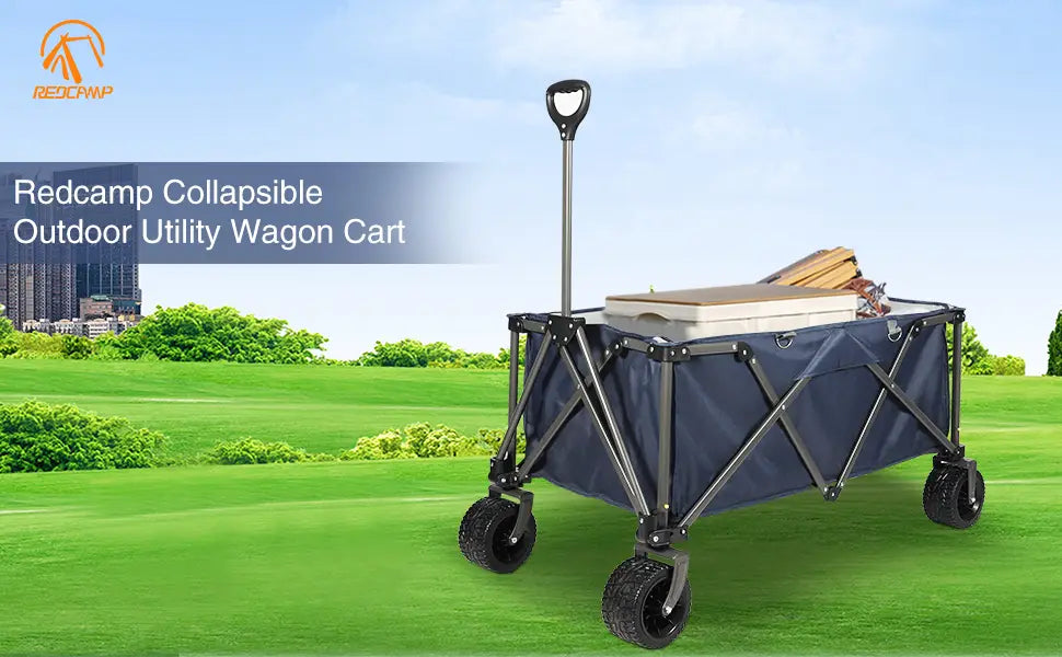 REDCAMP Extra Large Collapsible Beach Wagon with big wheels