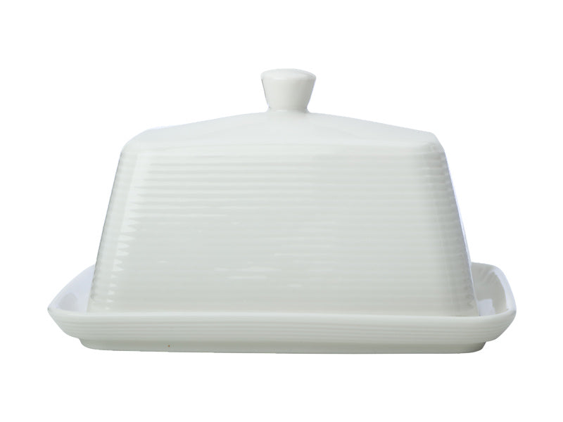 Casual White Evolve Butter Dish Gift Boxed