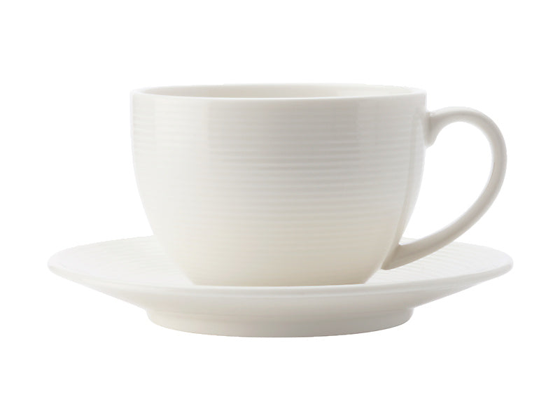 Casual White Evolve Coupe Cup & Saucer