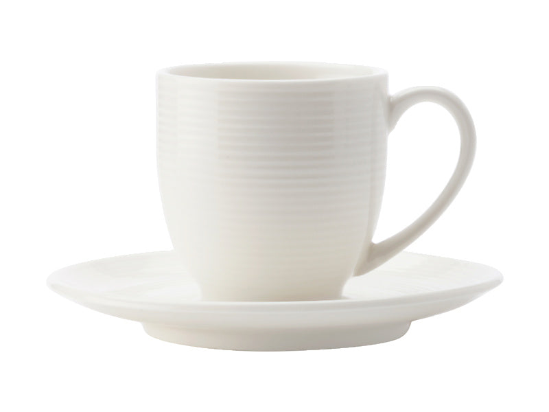 Casual White Evolve Coupe Demi Cup & Saucer