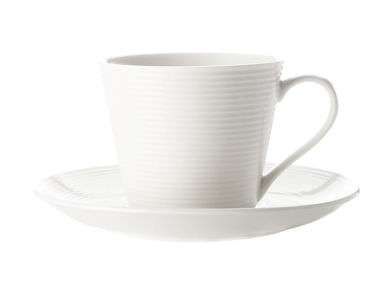 Casual White Evolve Cup & Saucer