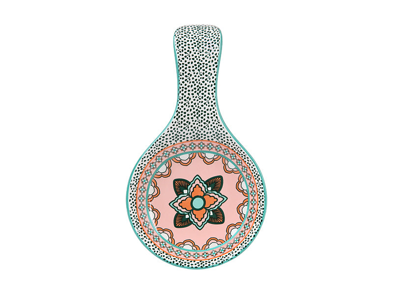 Pelagie Spoonrest Teal/Terracotta