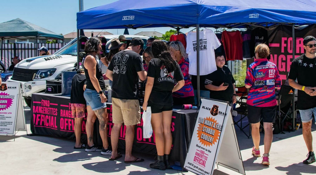 Ford Rangerettes stall at the Black Bear Tyres Open Day 2020