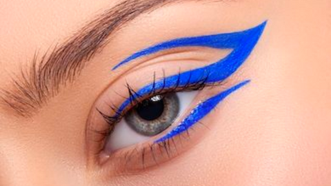 dramatic blue eyeliner image