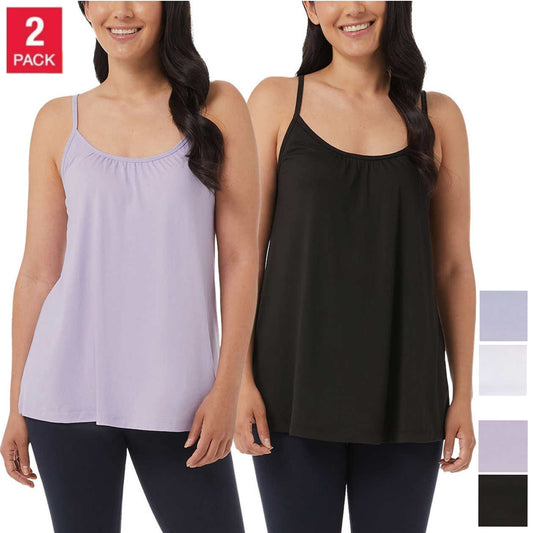Women's Camisole Tank Top Loose Fit V Neck Plus Size Double Spaghetti Strap  Top