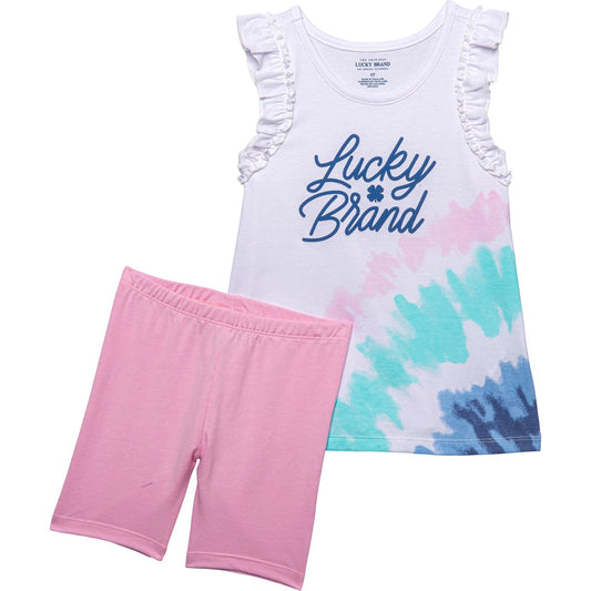 Lucky Brand Women's 2-Pc Ultra Soft Stars T-Shirt and Shorts