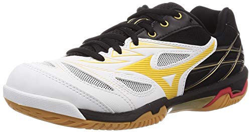 Kiezen De eigenaar vergroting MIZUNO Badminton Shoes WAVE FANG NX WIDE 71GA2050 White Gold Black US8 —  akibashipping