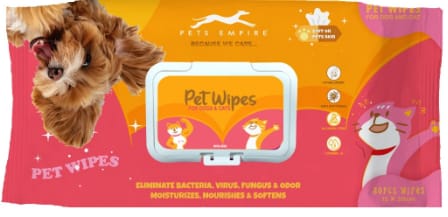 Packet of Pet wipes