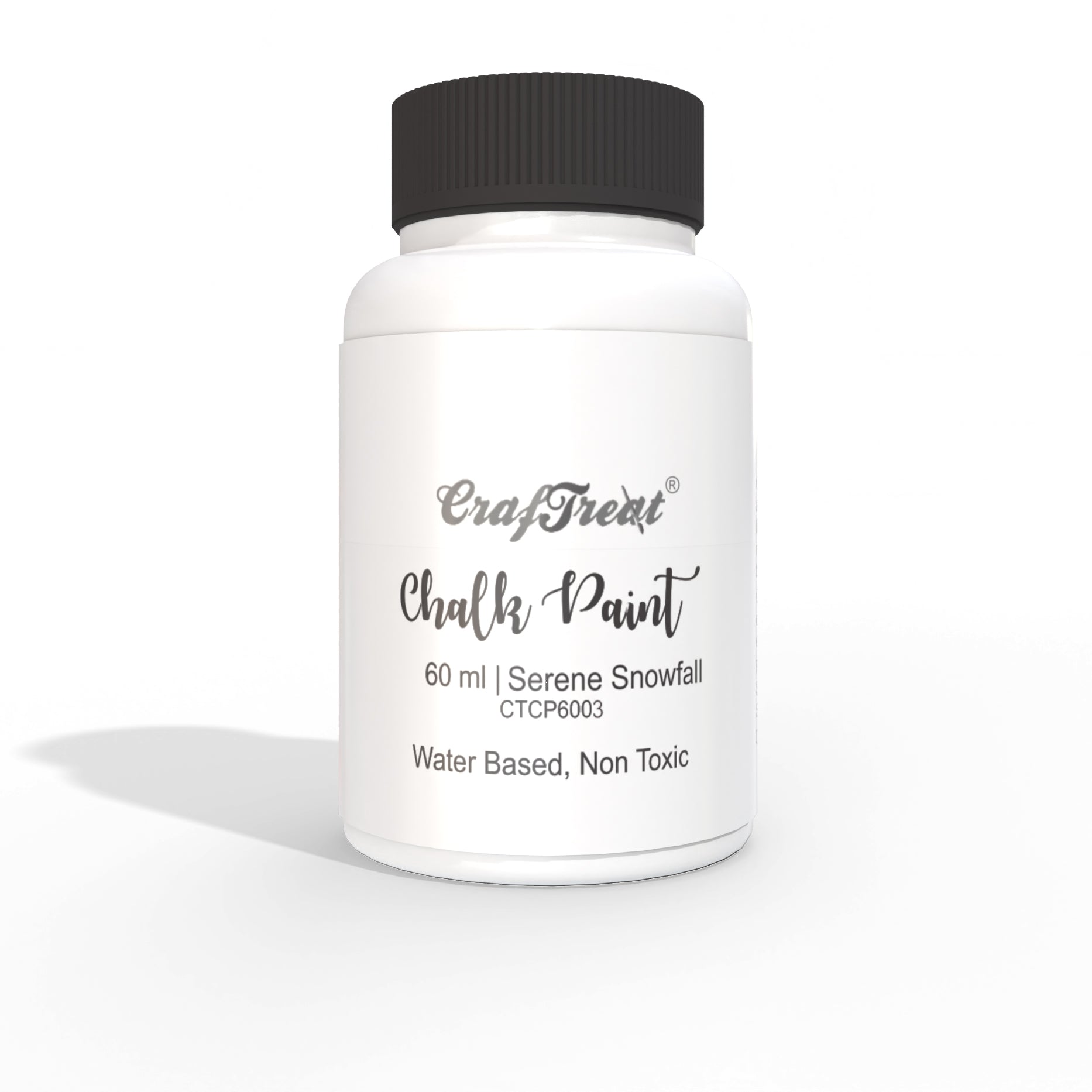 CrafTreat Serene Snowfall - Chalk Paint for Wood Furniture, Wall, Home  Decor, Glass, DIY Craft - Matte Acrylic Chalk Paint White - Multi Surface  Paint - 60ml Each
