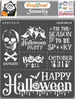 Craftreat Happy Halloween Stencil ideas