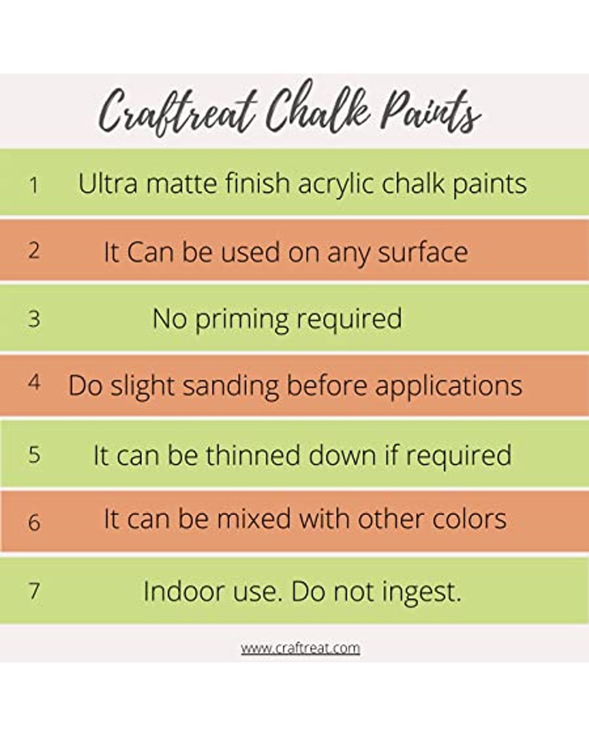 CrafTreat Desert Dust - Chalk Paint for Wood Furniture, Decoupage, Wall,  Home Decor, Glass, DIY Craft - Matte